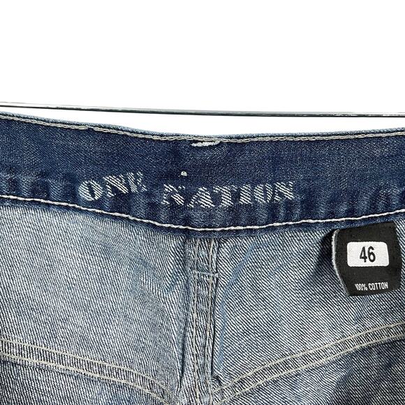 One Nation Straight Leg Blue Jeans Men's Size 46x30 - Picture 4 of 7